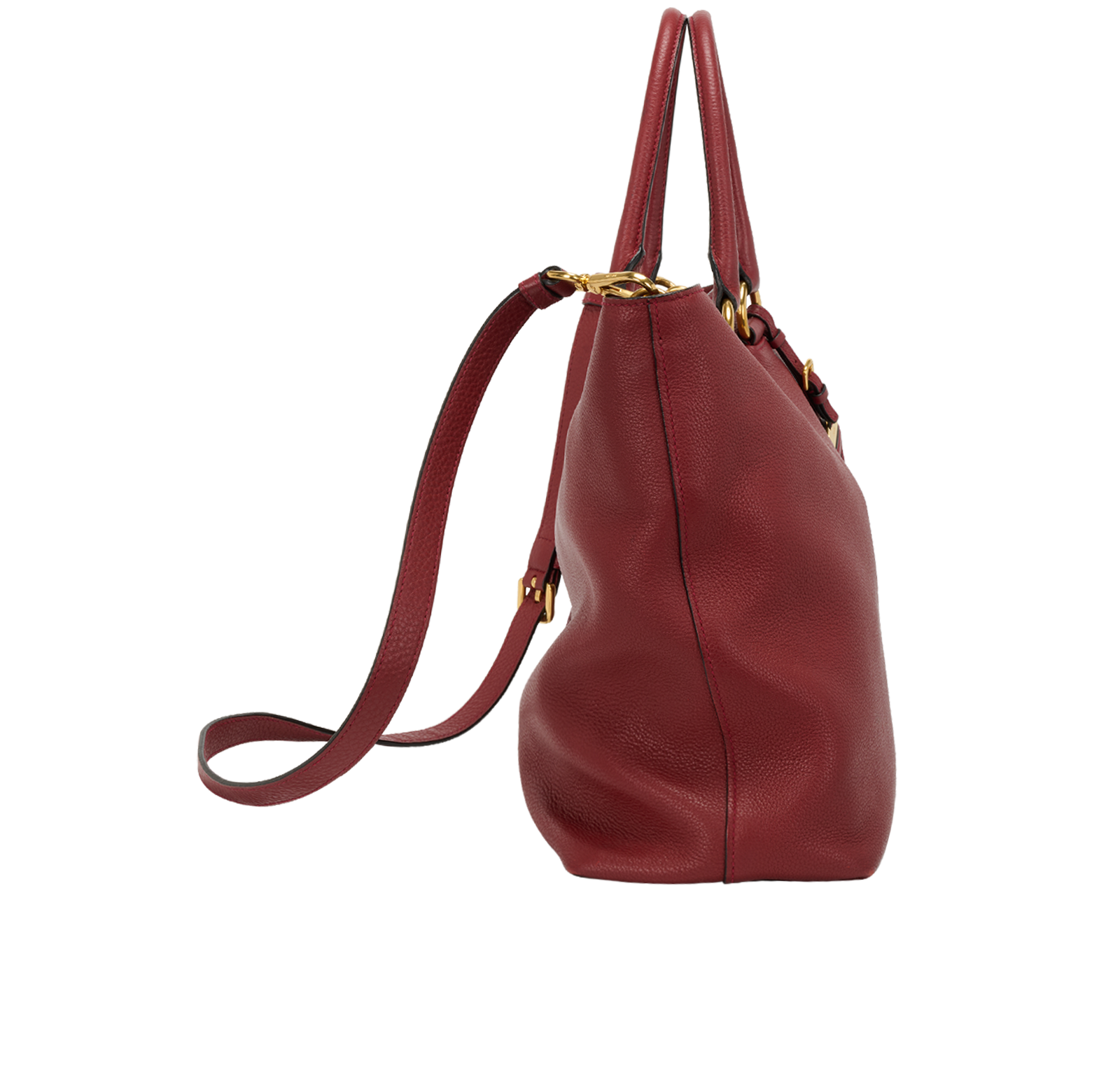 Phenix Shopper, &pound;495, Handbags, Red, Leather, Side view